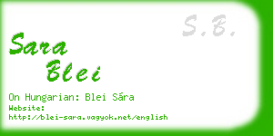 sara blei business card